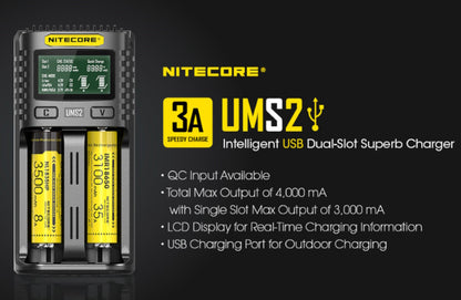 Nitecore UMS2 USB laddare