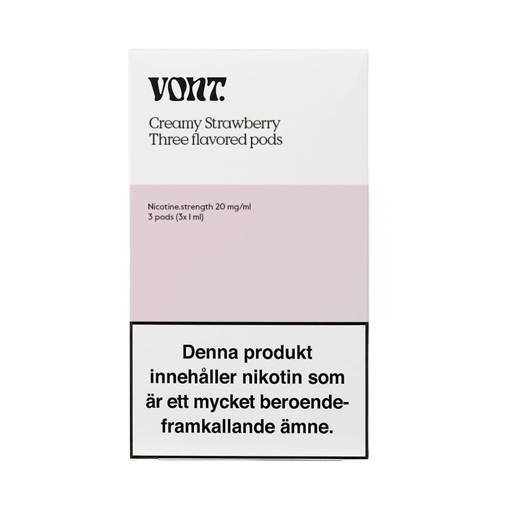 Vont Pod 3-pack 20mg (Creamy Strawberry)